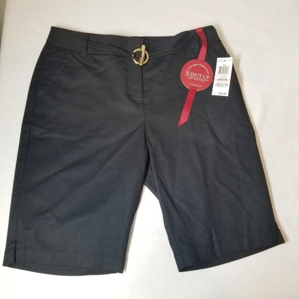 CHARTERCLUB SLIM IT UP Bermuda Shorts NWT Sz 10P